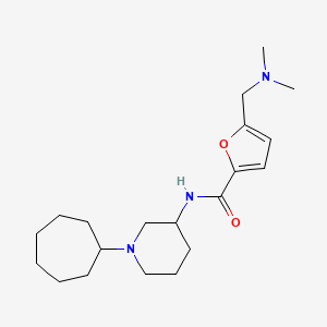 molecular formula C20H33N3O2 B3922030 N-(1-cycloheptylpiperidin-3-yl)-5-[(dimethylamino)methyl]furan-2-carboxamide 