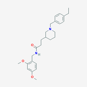 molecular formula C26H36N2O3 B3922038 N-(2,4-dimethoxybenzyl)-3-[1-(4-ethylbenzyl)-3-piperidinyl]propanamide 