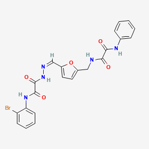 molecular formula C22H18BrN5O5 B3922051 N-({5-[(Z)-(2-{[(2-bromophenyl)amino](oxo)acetyl}hydrazinylidene)methyl]furan-2-yl}methyl)-N'-phenylethanediamide 