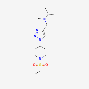 N-methyl-N-({1-[1-(propylsulfonyl)piperidin-4-yl]-1H-1,2,3-triazol-4-yl}methyl)propan-2-amine