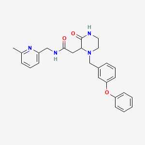 N-[(6-methyl-2-pyridinyl)methyl]-2-[3-oxo-1-(3-phenoxybenzyl)-2-piperazinyl]acetamide