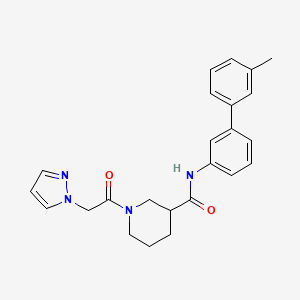 N-(3'-methyl-3-biphenylyl)-1-(1H-pyrazol-1-ylacetyl)-3-piperidinecarboxamide