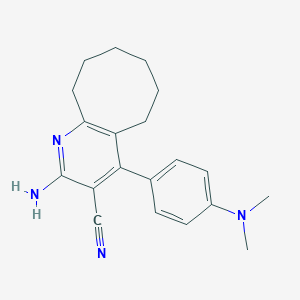 molecular formula C20H24N4 B392210 2-Amino-4-[4-(dimethylamino)phenyl]-5,6,7,8,9,10-hexahydrocycloocta[b]pyridine-3-carbonitrile 