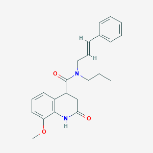 8-methoxy-2-oxo-N-[(2E)-3-phenylprop-2-en-1-yl]-N-propyl-1,2,3,4-tetrahydroquinoline-4-carboxamide