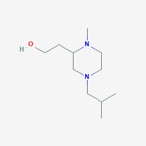 molecular formula C11H24N2O B3922117 2-(4-isobutyl-1-methyl-2-piperazinyl)ethanol 