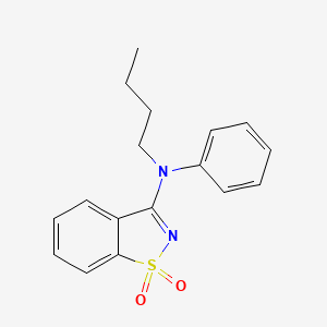 molecular formula C17H18N2O2S B3922124 3-(butylanilino)-1H-1,2-benzisothiazole-1,1-dione 