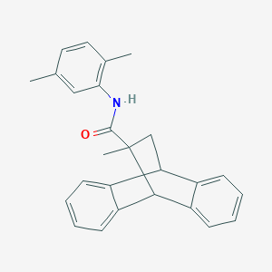 molecular formula C26H25NO B392213 N-(2,5-dimethylphenyl)-11-methyl-9,10-dihydro-9,10-ethanoanthracene-11-carboxamide 