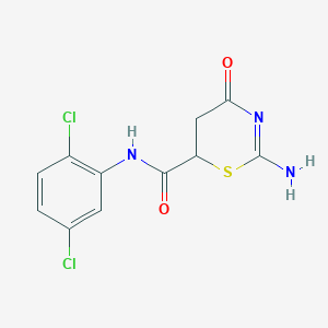 molecular formula C11H9Cl2N3O2S B3922138 2-amino-N-(2,5-dichlorophenyl)-4-oxo-5,6-dihydro-4H-1,3-thiazine-6-carboxamide 