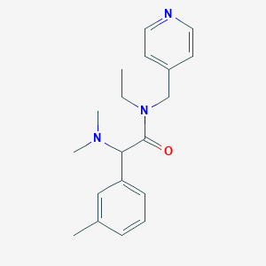 molecular formula C19H25N3O B3922163 2-(dimethylamino)-N-ethyl-2-(3-methylphenyl)-N-(pyridin-4-ylmethyl)acetamide 