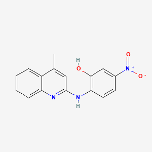 molecular formula C16H13N3O3 B3922191 2-[(4-methyl-2-quinolinyl)amino]-5-nitrophenol 