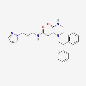 2-[1-(2,2-diphenylethyl)-3-oxo-2-piperazinyl]-N-[3-(1H-pyrazol-1-yl)propyl]acetamide