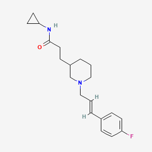 molecular formula C20H27FN2O B3922225 N-cyclopropyl-3-{1-[(2E)-3-(4-fluorophenyl)-2-propen-1-yl]-3-piperidinyl}propanamide 