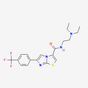 molecular formula C19H21F3N4OS B3922231 N-[2-(diethylamino)ethyl]-6-[4-(trifluoromethyl)phenyl]imidazo[2,1-b][1,3]thiazole-3-carboxamide 