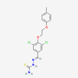 molecular formula C17H17Cl2N3O2S B3922254 (2E)-2-{3,5-dichloro-4-[2-(4-methylphenoxy)ethoxy]benzylidene}hydrazinecarbothioamide 