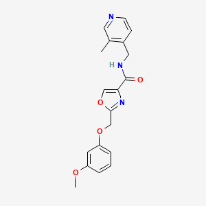 2-[(3-methoxyphenoxy)methyl]-N-[(3-methyl-4-pyridinyl)methyl]-1,3-oxazole-4-carboxamide