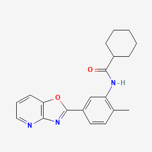 molecular formula C20H21N3O2 B3922283 N-[2-methyl-5-([1,3]oxazolo[4,5-b]pyridin-2-yl)phenyl]cyclohexanecarboxamide 