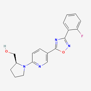 ((2S)-1-{5-[3-(2-fluorophenyl)-1,2,4-oxadiazol-5-yl]-2-pyridinyl}-2-pyrrolidinyl)methanol