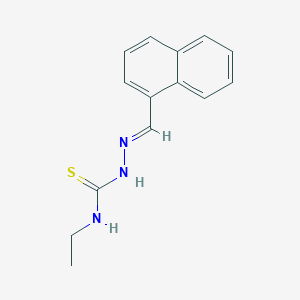 molecular formula C14H15N3S B3922313 1-naphthaldehyde N-ethylthiosemicarbazone CAS No. 301202-32-4