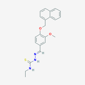 (2E)-N-ethyl-2-[3-methoxy-4-(naphthalen-1-ylmethoxy)benzylidene]hydrazinecarbothioamide