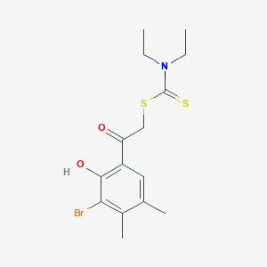 molecular formula C15H20BrNO2S2 B392233 2-(3-Bromo-2-hydroxy-4,5-dimethylphenyl)-2-oxoethyl diethyldithiocarbamate 