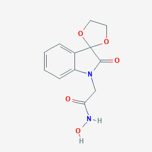 molecular formula C12H12N2O5 B392234 N-hydroxy-2-(2'-oxospiro[1,3-dioxolane-2,3'-indole]-1'-yl)acetamide CAS No. 340690-75-7