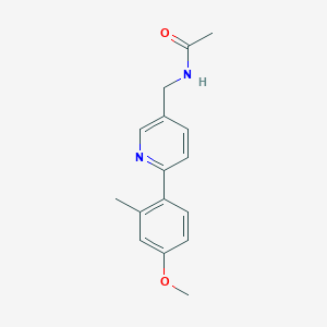 molecular formula C16H18N2O2 B3922346 N-{[6-(4-methoxy-2-methylphenyl)pyridin-3-yl]methyl}acetamide 