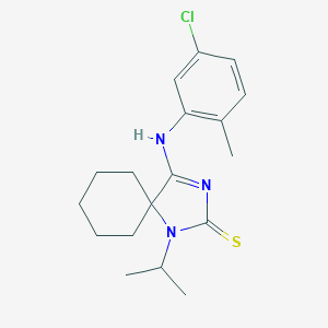 molecular formula C18H24ClN3S B392239 4-[(5-Chloro-2-methylphenyl)imino]-1-isopropyl-1,3-diazaspiro[4.5]decane-2-thione 