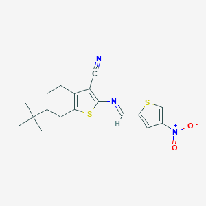 6-Tert-butyl-2-[({4-nitro-2-thienyl}methylene)amino]-4,5,6,7-tetrahydro-1-benzothiophene-3-carbonitrile