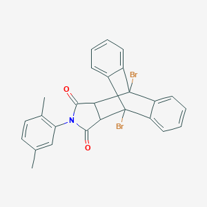 1,8-Dibromo-17-(2,5-dimethylphenyl)-17-azapentacyclo[6.6.5.0~2,7~.0~9,14~.0~15,19~]nonadeca-2,4,6,9,11,13-hexaene-16,18-dione (non-preferred name)