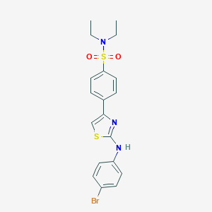 molecular formula C19H20BrN3O2S2 B392247 4-[2-(4-bromoanilino)-1,3-thiazol-4-yl]-N,N-diethylbenzenesulfonamide 