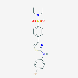 4-[2-(4-bromoanilino)-1,3-thiazol-4-yl]-N,N-diethylbenzenesulfonamide