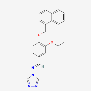 N-{(E)-[3-ethoxy-4-(naphthalen-1-ylmethoxy)phenyl]methylidene}-4H-1,2,4-triazol-4-amine