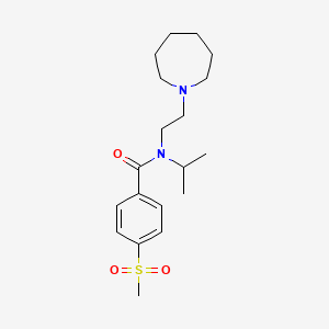 molecular formula C19H30N2O3S B3922500 N-(2-azepan-1-ylethyl)-N-isopropyl-4-(methylsulfonyl)benzamide 