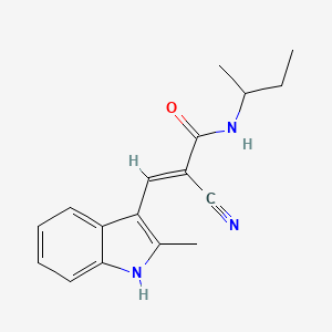 N-(sec-butyl)-2-cyano-3-(2-methyl-1H-indol-3-yl)acrylamide