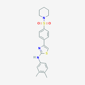 N-(3,4-dimethylphenyl)-4-[4-(1-piperidinylsulfonyl)phenyl]-1,3-thiazol-2-amine