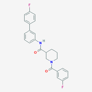 1-(3-fluorobenzoyl)-N-(4'-fluoro-3-biphenylyl)-3-piperidinecarboxamide