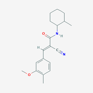 (E)-2-cyano-3-(3-methoxy-4-methylphenyl)-N-(2-methylcyclohexyl)prop-2-enamide