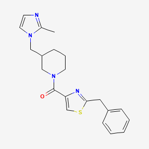 molecular formula C21H24N4OS B3922565 1-[(2-benzyl-1,3-thiazol-4-yl)carbonyl]-3-[(2-methyl-1H-imidazol-1-yl)methyl]piperidine 