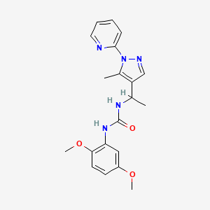 N-(2,5-dimethoxyphenyl)-N'-{1-[5-methyl-1-(2-pyridinyl)-1H-pyrazol-4-yl]ethyl}urea