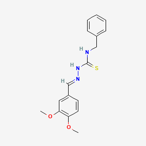 molecular formula C17H19N3O2S B3922593 3,4-dimethoxybenzaldehyde N-benzylthiosemicarbazone 