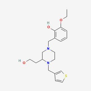 2-ethoxy-6-{[3-(2-hydroxyethyl)-4-(3-thienylmethyl)-1-piperazinyl]methyl}phenol