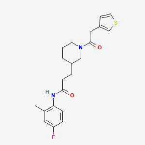 N-(4-fluoro-2-methylphenyl)-3-[1-(3-thienylacetyl)-3-piperidinyl]propanamide