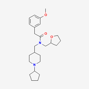 N-[(1-cyclopentyl-4-piperidinyl)methyl]-2-(3-methoxyphenyl)-N-(tetrahydro-2-furanylmethyl)acetamide