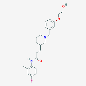 N-(4-fluoro-2-methylphenyl)-3-{1-[3-(2-hydroxyethoxy)benzyl]-3-piperidinyl}propanamide