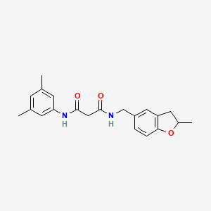 molecular formula C21H24N2O3 B3922645 N-(3,5-dimethylphenyl)-N'-[(2-methyl-2,3-dihydro-1-benzofuran-5-yl)methyl]malonamide 