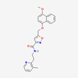 5-{[(4-methoxy-1-naphthyl)oxy]methyl}-N-[2-(3-methyl-2-pyridinyl)ethyl]-3-isoxazolecarboxamide