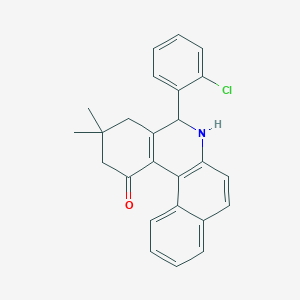 molecular formula C25H22ClNO B392266 5-(2-chlorophenyl)-3,3-dimethyl-3,4,5,6-tetrahydrobenzo[a]phenanthridin-1(2H)-one 