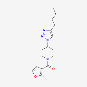 4-(4-butyl-1H-1,2,3-triazol-1-yl)-1-(2-methyl-3-furoyl)piperidine