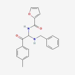 molecular formula C21H20N2O3 B3922672 N-[1-(benzylamino)-2-(4-methylphenyl)-2-oxoethyl]furan-2-carboxamide 