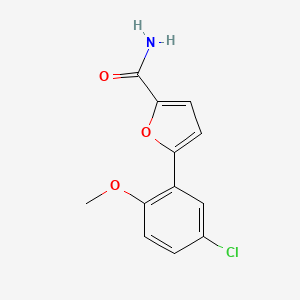 molecular formula C12H10ClNO3 B3922681 5-(5-chloro-2-methoxyphenyl)-2-furamide 